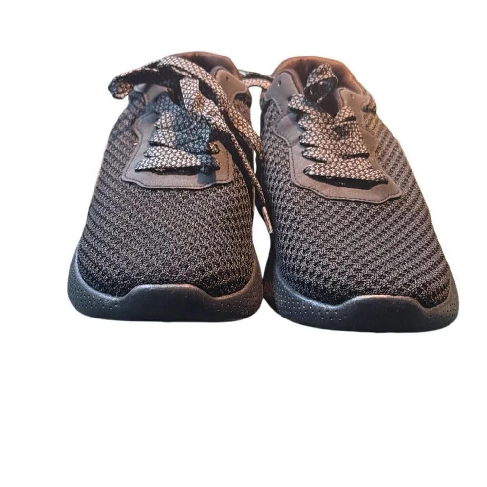 HIND Men's Black Lace Up Round Toe HM-Blast Knit Lace-Up Sneakers Size 8.5